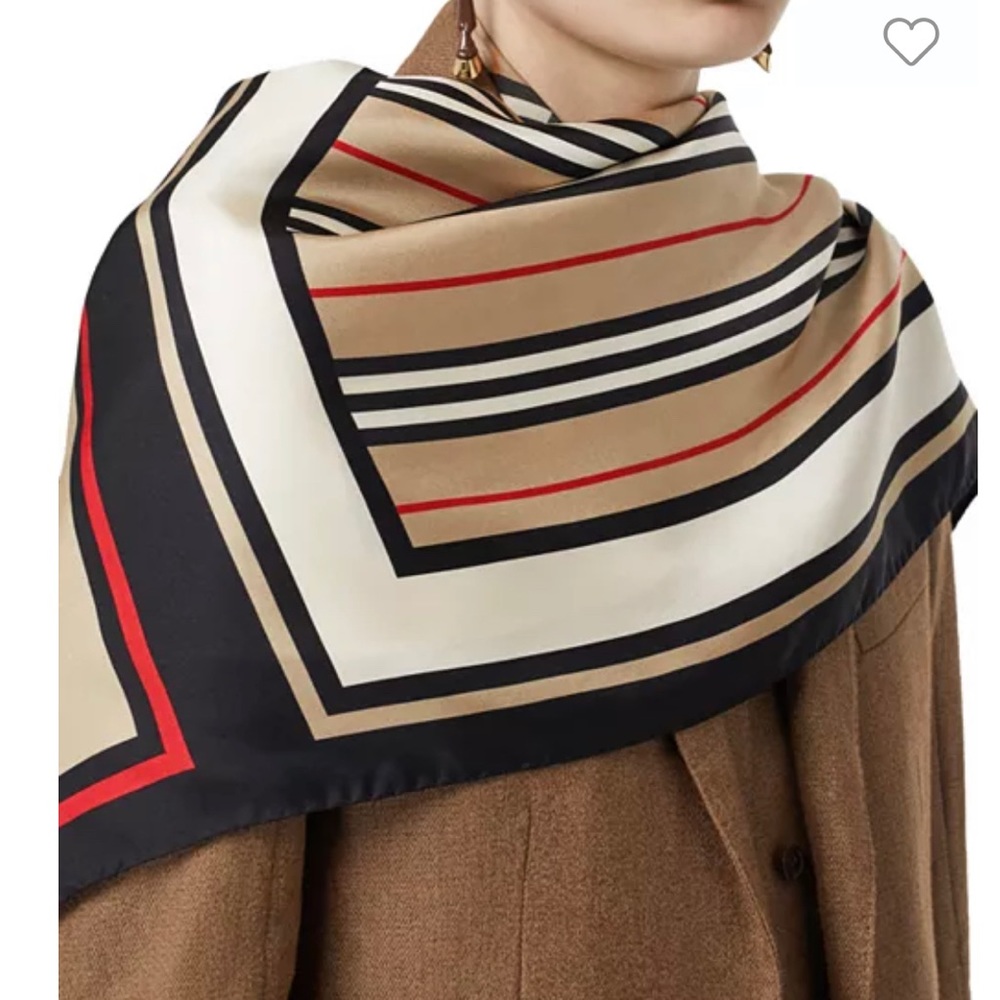COPY - Burberry Logo and Check Silk Scarf
